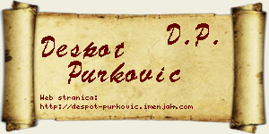Despot Purković vizit kartica